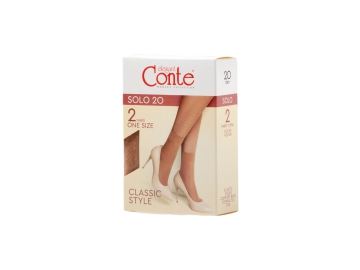 Носки женские CONTE ELEGANT SOLO 20 (2 пары), р.23-25, bronz