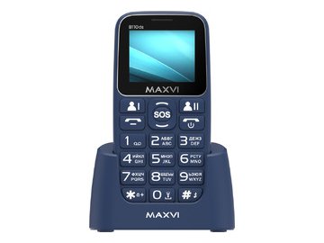 Мобильный телефон Maxvi B110ds +ЗУ WC-112 (синий)