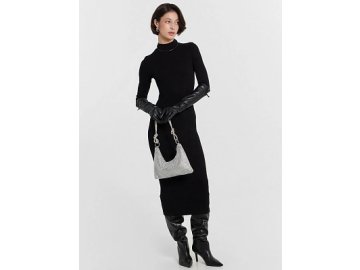 Платье женское черное длинное