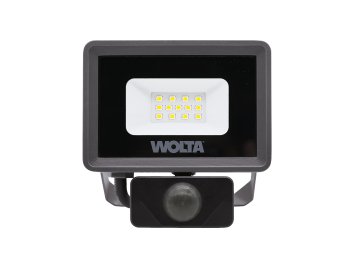 Прожектор светодиодный Wolta WFL-10W/06S с датчиком движения 10Вт 5700K IP65 черный