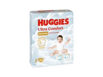 Подгузники для детей HUGGIES Ultra Comfort Giga Boy 3 (5-9 кг), 94 шт