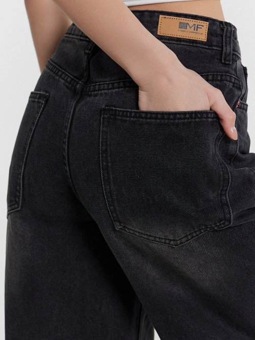 Джинсы женские Wide leg fit серые, фото 7 из 28