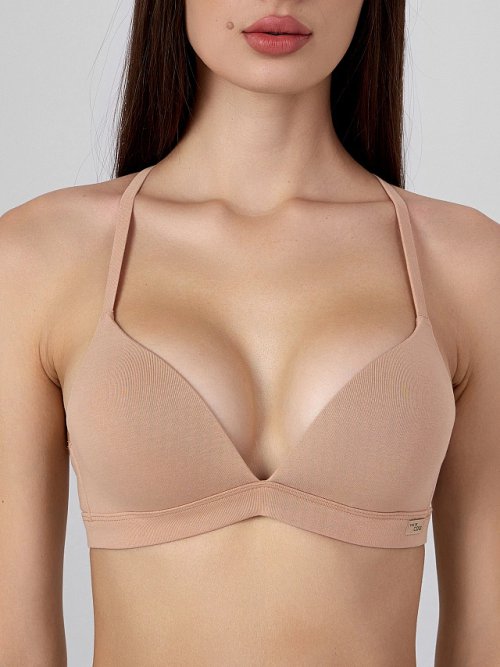 Бюстгальтер t-shirt бежевый без косточек, фото 1 из 24