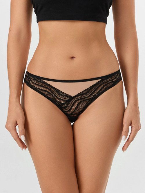 Трусы слипы женские из сеточки и кружева, фото 3 из 18