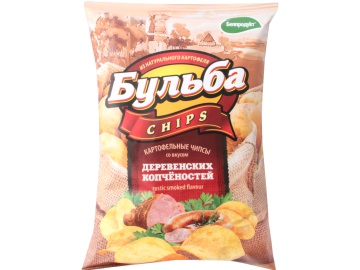 Чипсы карт."БУЛЬБА CHIPS"(дер.копч.) 75г на акции в магазинах Евроопт