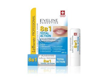 Сыворотка для губ EVELINE Cosmetics lip therapy professional total action 8в1 концентрированная, 4.1 г