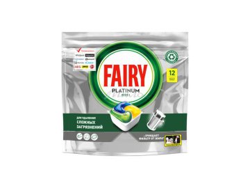 Средство для мытья посуды в капсулах FAIRY Platinum All in 1 Лимон, 12 шт Мила