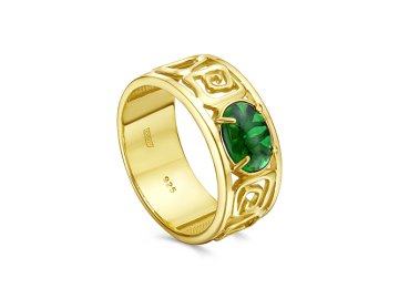 Кольцо декоративное KABAROVSKY, серебро 925 проба, вставка фианит