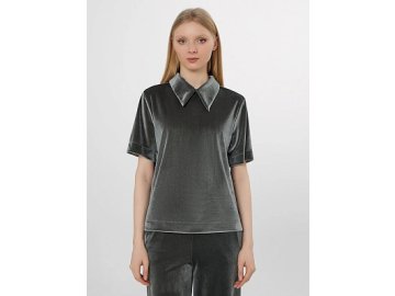 Поло велюровое женское зеленое Марк Формель