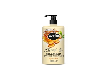 Гель для душа Мед и имбирь Увлажнение и тонизирование Sanfito , 1 л в Вилейке Три цены