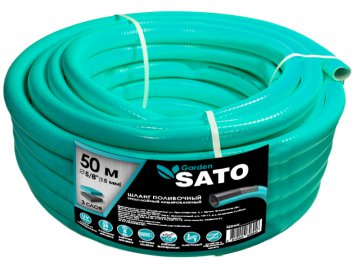 Шланг полив. трёхслойный, 5/8", 50м, Sato