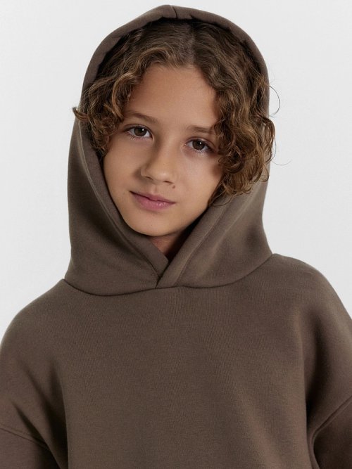 Худи для мальчиков в холодном кофейном цвете, фото 6 из 8