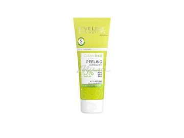 Пилинг кислотный EVELINE Clean Shot 10% комплекс AHA/BHA/PHA, 75 мл