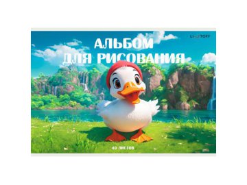 Альбом для рисования LISTOFF на скрепке, А4, 40 листов, арт. АЛ402599