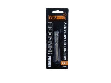 Сверло Yourtools HSS-Co 3,2х36х65мм 2шт
