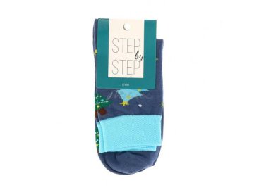 Носки мужские STEP by STEP, размер 27-29, цвет Елка джинс, арт. НМ 9040-40