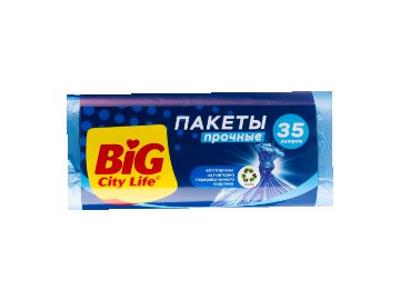 Пакеты для мусора Big City Life прочные 35 л 30 шт