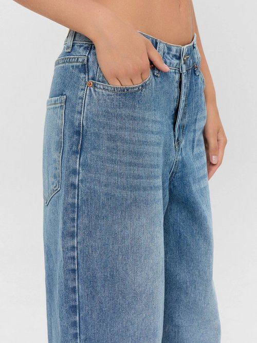 Джинсы женские Baggy fit синие со средней посадкой, фото 6 из 18