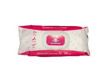 Полотенца влажные SUNNY BUNNY детские, 60 шт