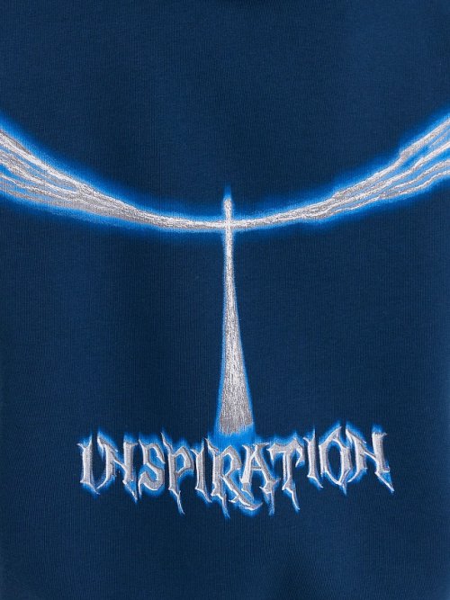 Худи для девочек синее с принтом "Inspiration", фото 8 из 32