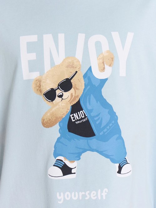 Комплект домашний для мальчиков с принтом и надписью "Enjoy yourself", фото 7 из 8