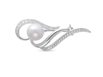 Брошь Zlato, серебро 925 проба