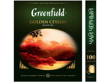 Чай "GREENFIELD"(черн,gold ceylon)100х2г на акции в магазинах Евроопт