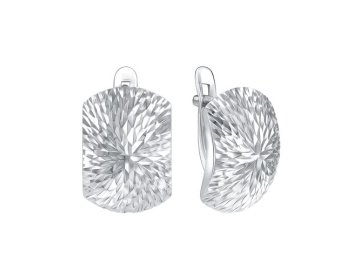 Серьги с английским замком BIRYUZA, серебро 925 проба