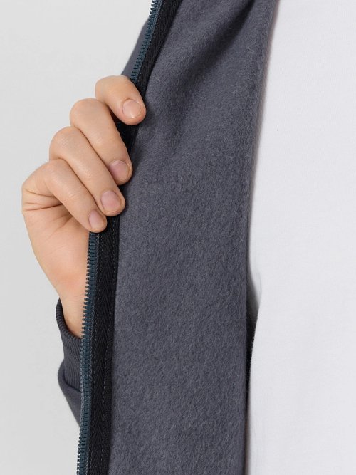 Жакет на молнии серый, фото 7 из 9