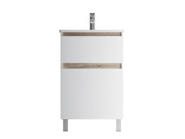 Тумба под раковину X-Joy напольная 55см 2 ящика (белый глянец) в Жодино Ома