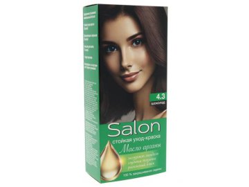 Уход-краска для волос SALON стойкая, тон 4.3 шоколад