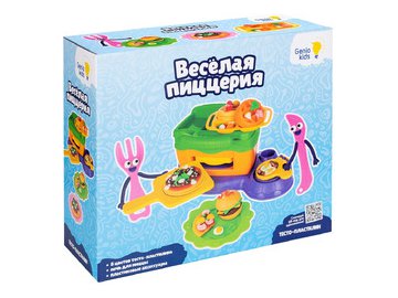 Набор для детской лепки GENIO KIDS-ART Тесто-пластилин Веселая пиццерия TA2103 со скидкой в магазинах 5 элемент