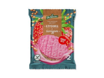 Dr Korner Злаковый десерт гречневый клубничный с йогуртом 34 г