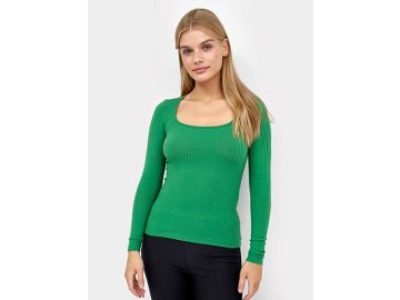 Джемпер женский в рубчик зеленого цвета Марк Формель