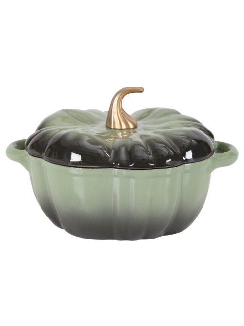 Кокот чугунный эмалированный Pumpkin 1,9 л (зеленый), фото 7 из 36