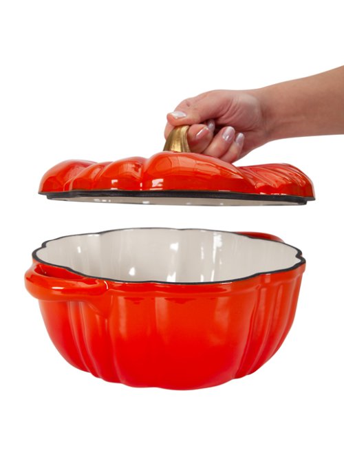 Кокот чугунный эмалированный Pumpkin 3 л, фото 13 из 15