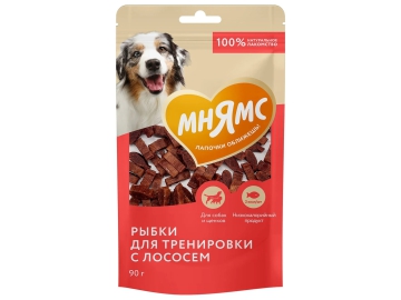 Лакомство Мнямс На каждый день для собак Тренировочные Рыбки из лосося 90г в Молодечно Зообазар