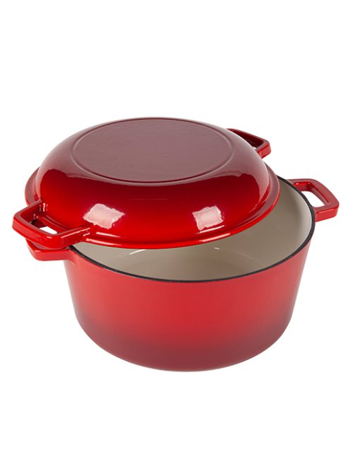 Набор посуды чугунный эмалированный Brazier-1 Max (red), фото 7 из 16