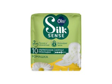 Прокладки женские гигиенические Ola! SILK SENSE Ромашка ультратонкие для нормальных выделений,10 шт