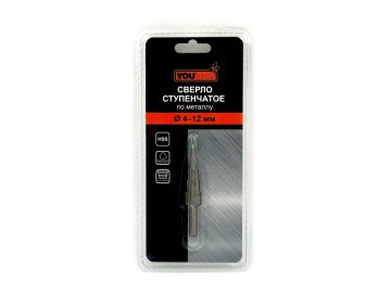 Сверло ступенчатое ф 4-12мм HSS-G (в блист.) YOURTOOLS