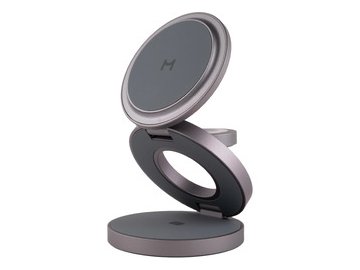 Беспроводное зарядное Magssory Disc Signature Edition 3 в 1 для Apple WCH033 (темно-серый)