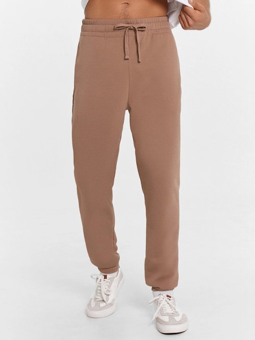 Брюки-джоггеры мужские в бежевом цвете, фото 2 из 5