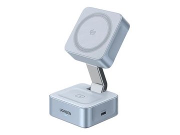 Беспроводное зарядное Ugreen MagFlow 2-in-1 W752 55960B(голубой)
