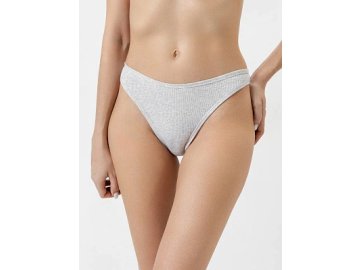 Бразилиана в рубчик с высокой талией в светло-сером цвете Марк Формель