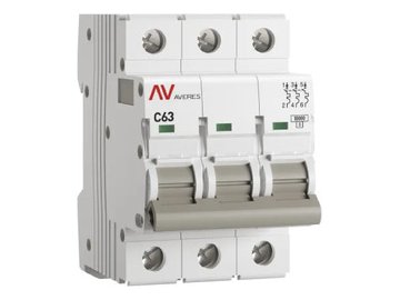 Выключатель автоматический EKF Averes AV-10 3P 63A (C) 10kA