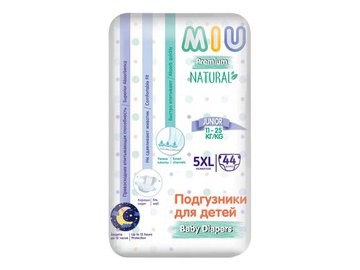 Подгузники MIU Premium Natural 5XL Junior (44 шт)