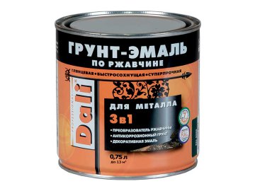 Эмаль DALI По ржавчине 3 в 1 (750мл, черный)