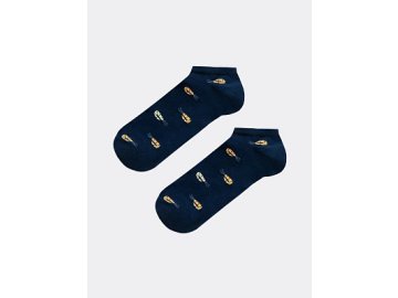 Носки мужские короткие темно-синие с рисунком в виде креветок в Лепеле Марк Формель