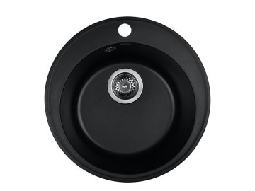 Мойка из каменной крошки WISENT WR480-26 (антрацит) 475х475 круг без сифона