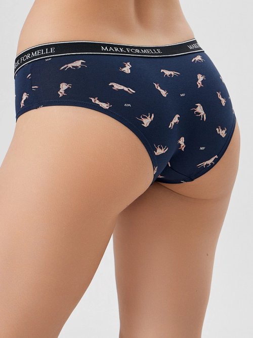 Трусы шорты женские новогодние синие, фото 3 из 8
